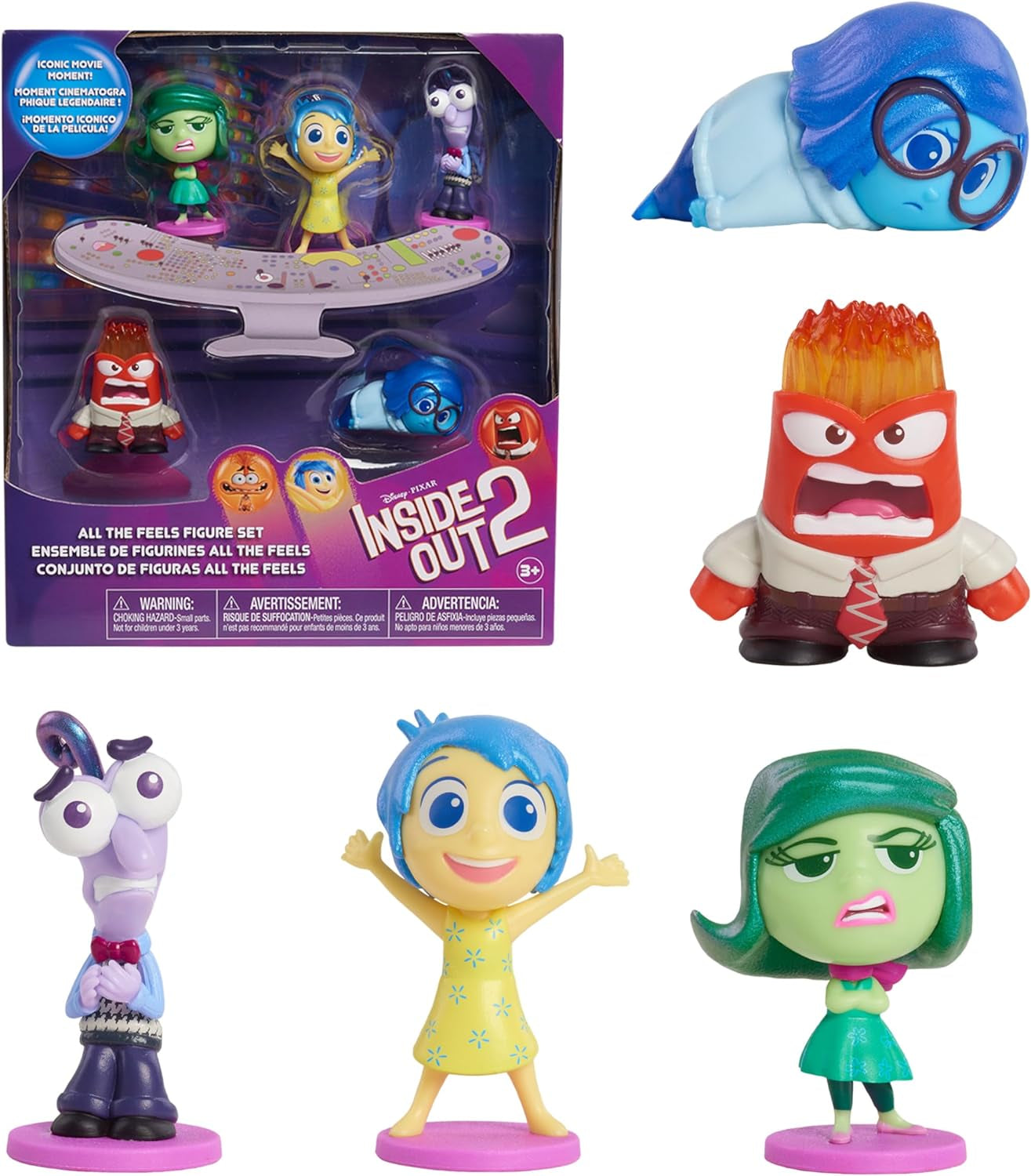 Spela bara Disney och Pixar inifrån och ut 2 minifigurer Samlarfigurer 2,5 cm till 6,4 cm långa leksaker för barn från 3 år och uppåt Actionfigurer Naty Shop All The Feels figurset