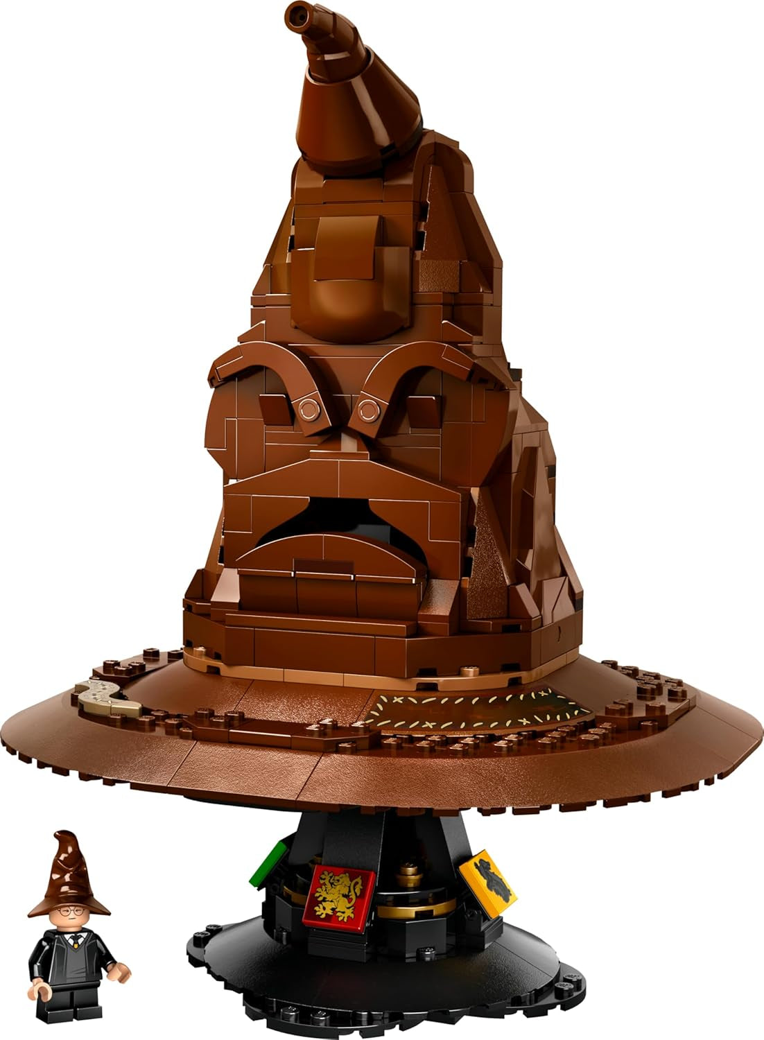 LEGO Harry Potter Talking Hat Hogwarts Modell Vuxen Film Present till Kvinnor Män Mamma Pappa Med 31 slumpmässiga ljudkombinationer Sorterar in dig i ditt Hogwarts-hus 76429 Byggset Besuche den LEGO-Store