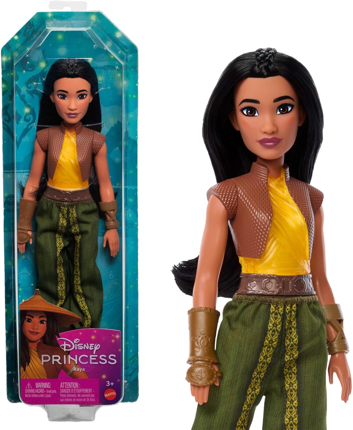 Mattel Disney Toy Raya Leddocka med kläder och tillbehör Disney filminspirerad present för barn HLX22