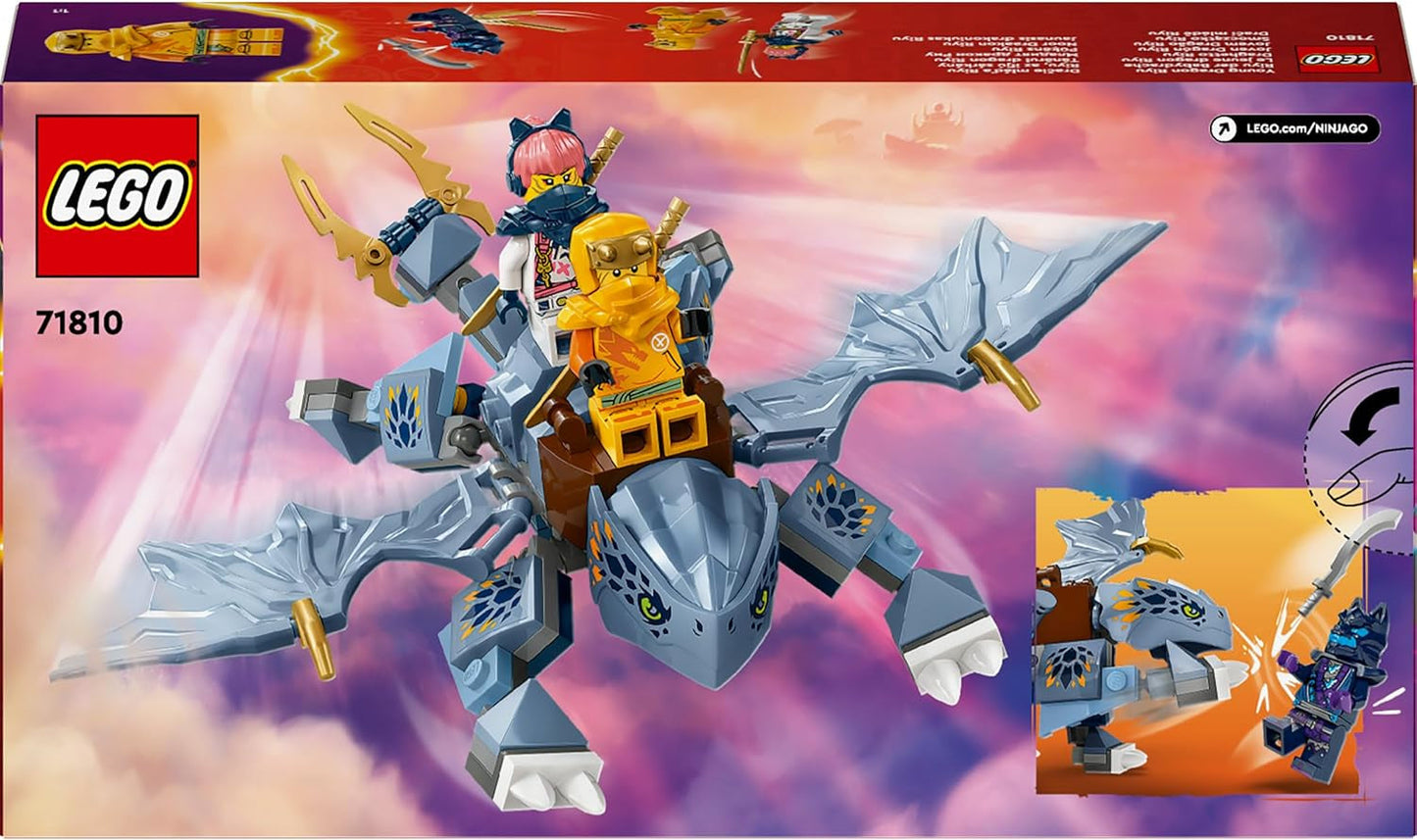 LEGO NINJAGO Riyu The Baby Dragon Drakleksak med 3 minifigurer Byggbar ninjaleksak för 6 år gamla pojkar och flickor Actionpackad present för barn 71810 Byggset Besuche den LEGO-Store