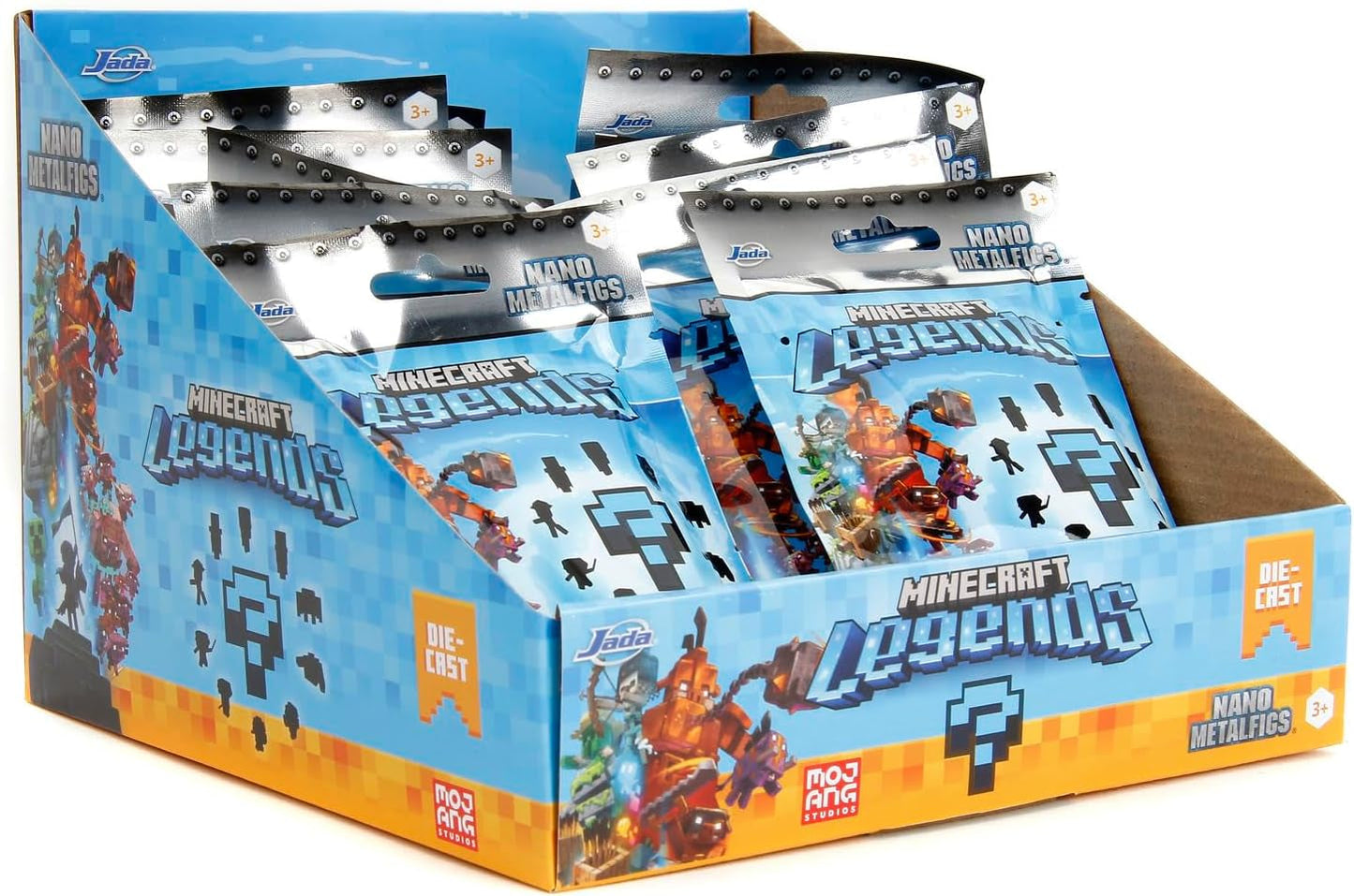Jada Toys - Minecraft Blind Pack Nanofigs, Wave 2, Minecraft Legends Nano Metal Samlarfigur, Olika modeller, 4 Cm, Ålder 3+, Svarta Actionfigurer Naty Shop