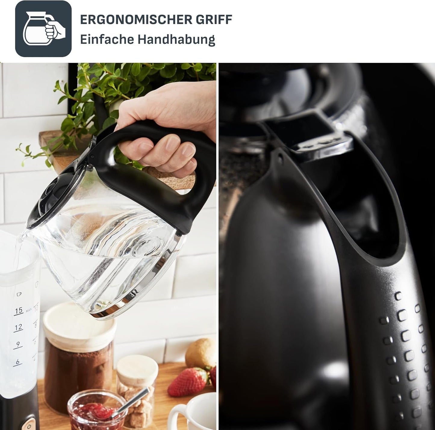 Tefal Includeo Filter Espressomaskin, Espressomaskin Extremt lätt att använda, Lämplig för höger- och vänsterhänta användare, Automatisk locköppning, 1,25 L, 10 till 15 koppar, CM533811