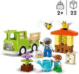 LEGO DUPLO Stadsbiodling och bikupor, pedagogisk leksak för småbarn med 2 figurer och en mobil lastbil, bygg- och ombyggnadsset, leksak för småbarn från 2 år 10419 Byggset Besuche den LEGO-Store