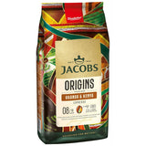 Jacobs Origins Uganda och Kenya kaffebönor, fyllig espresso med en kryddig ton, styrka 8/10, hela kaffebönor, 1 kg