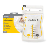 Medela Easy Pour Muttermilchbeutel Zum Einfachen Ausgießen, 100 Stück, 210 Ml, Auslaufsichere Einweg-Muttermilchbeutel Mit Überlaufschutz, Stillhelfer Tillbehör Mat och amning Bebe Naty Shop 100