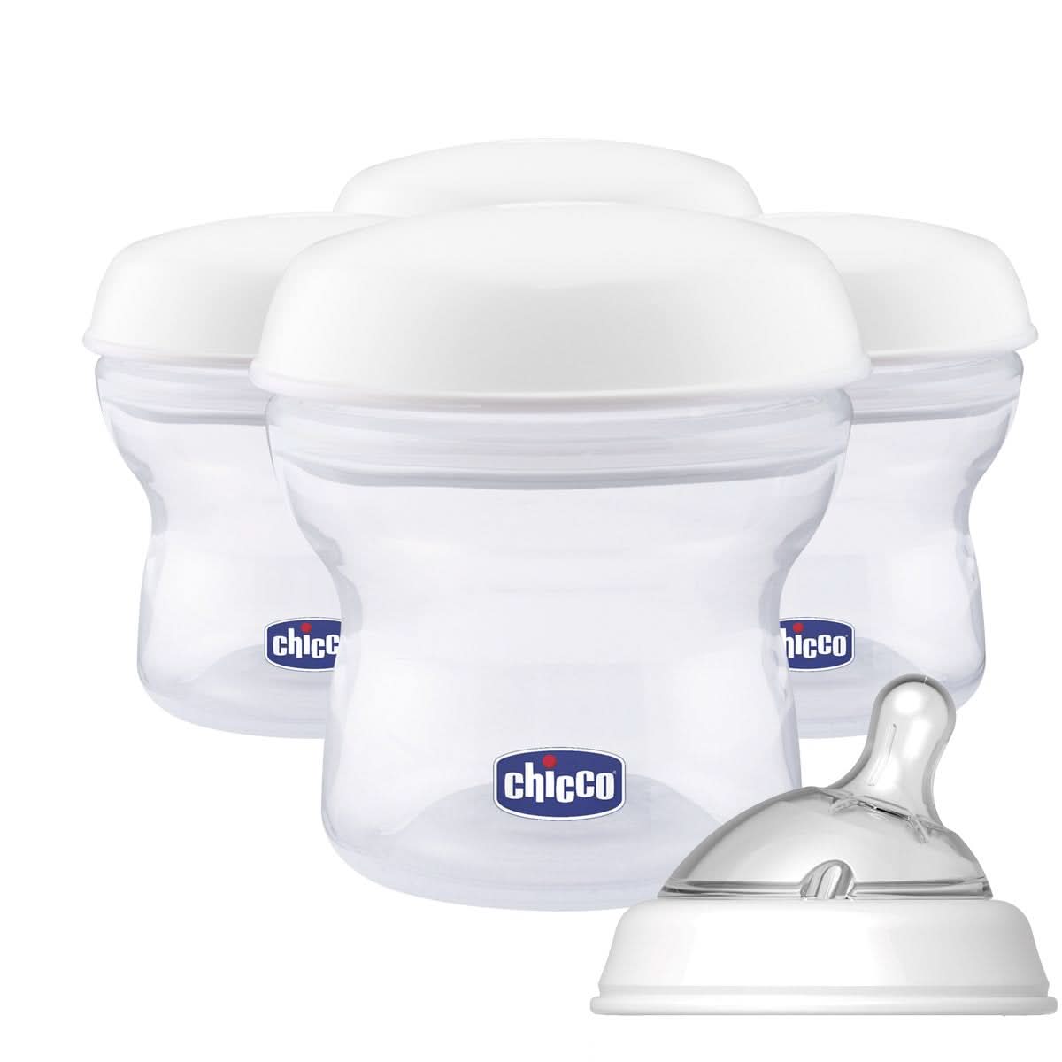 Chicco mjölkförvaringsbehållare Steg upp Nytt Inklusive silikonnapp Tillbehör Mat och amning Bebe Naty Shop