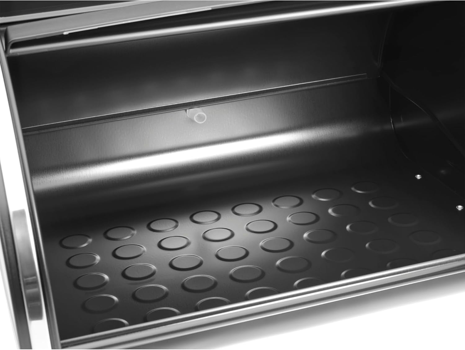 Brabantia rullbrödslåda - Kompakt förvaringslåda för bröd, bagels och frallor med platt lock, slitstarkt stål - medelstor - mattsvart Matförvaringslådor Naty Shop