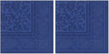 50 servetter "ROYAL Collection" 1/4-faldig 40 Cm X 40 Cm mörkblå "Ornaments"