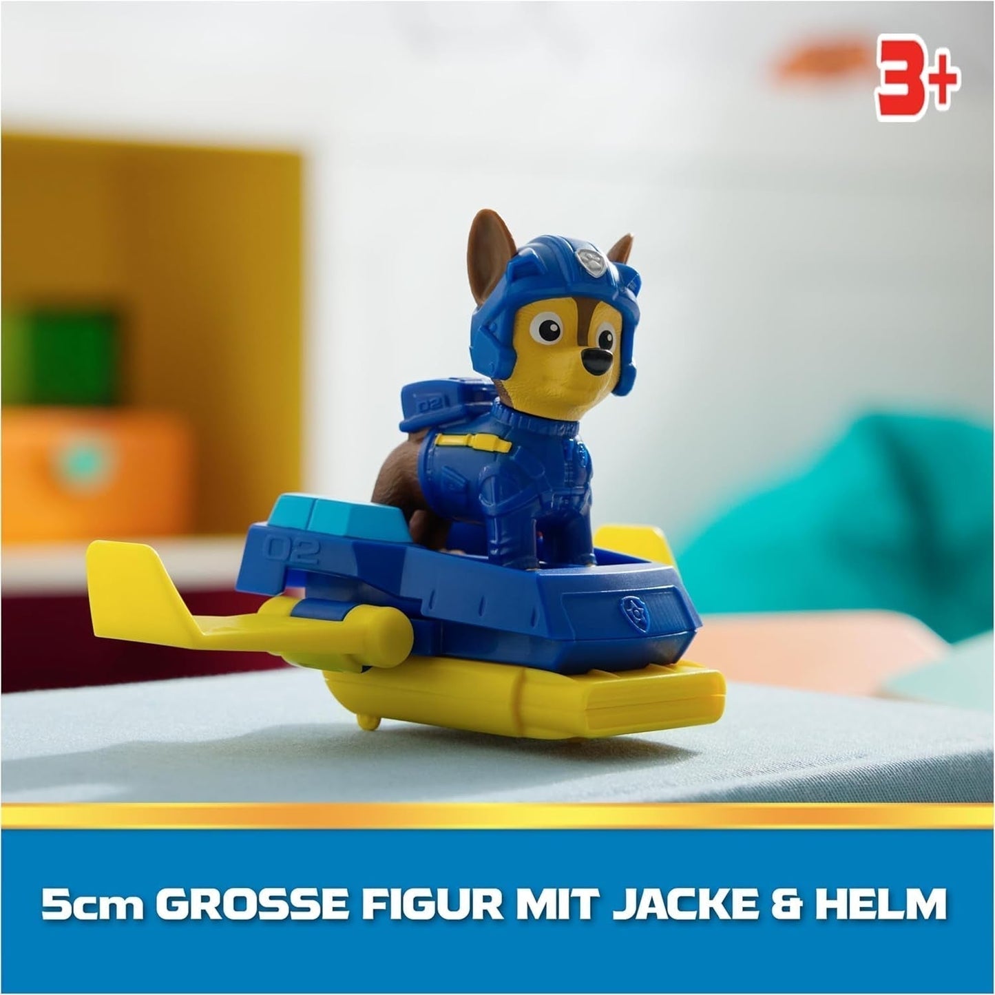 PAW PATROL Chase Action Pup Mini Räddningsflygplan Lekset med hopfällbara vingar Leksak för barn 3 år gamla actionfigurer Naty Shop