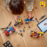 LEGO City Combo Set med helikopter, lejonbil och ubåt och 3 minifigurer - Byggbara leksaksfordon för pojkar och flickor från 7 år - Födelsedags- och semesterpresent 60462 Byggset Besuche den LEGO-Store