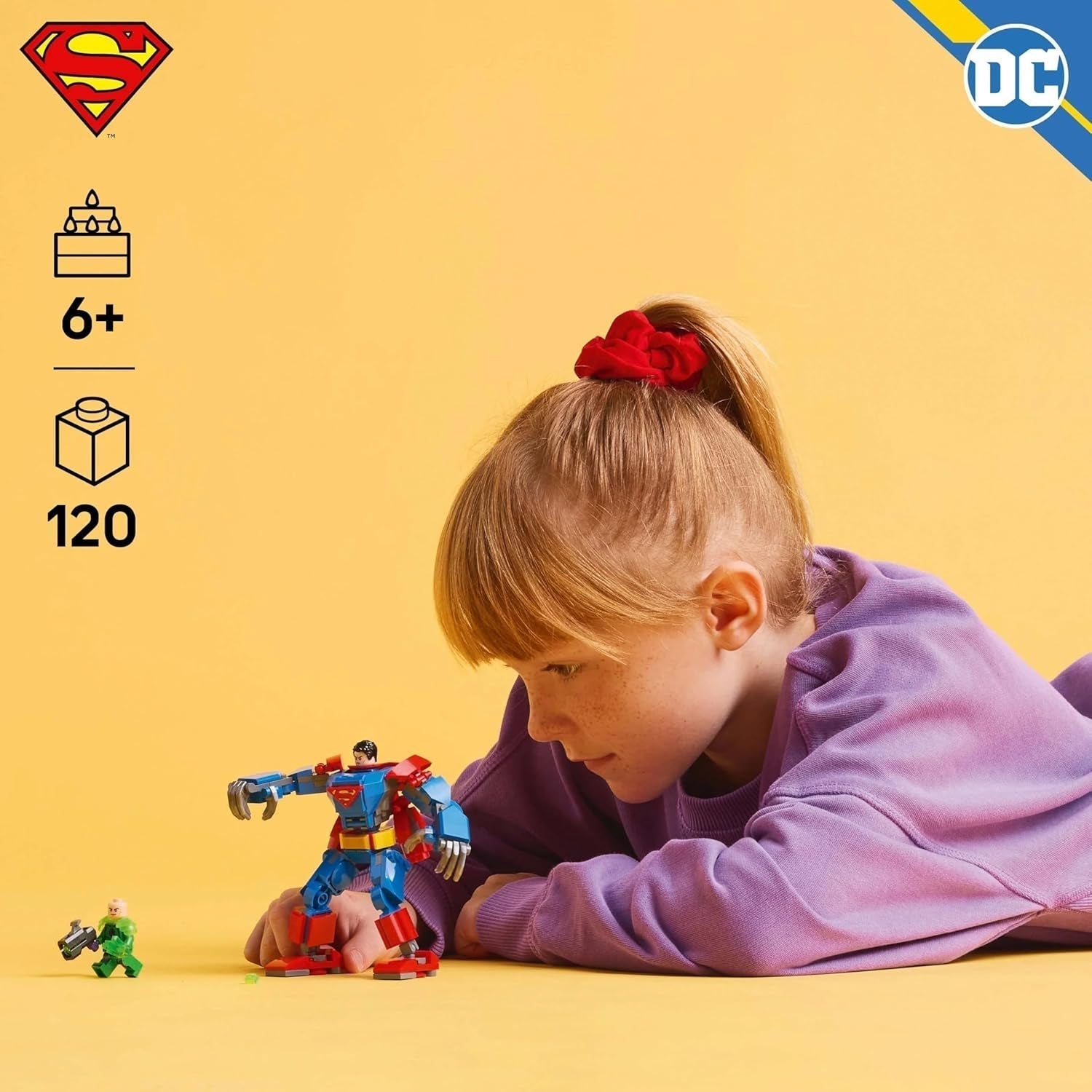 LEGO DC Superman Mech Vs. Lex Luthor - Superhjälteleksak med 2 minifigurer - Byggbar actionfigur med rörliga armar, ben och fingrar - Present för pojkar och flickor i åldern 6+ 76302 Byggset Besuche den LEGO-Store