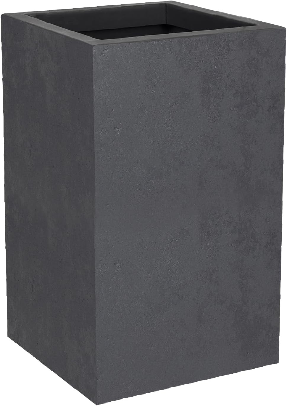Basalt Up blomkruka, fyrkantig, hög, 36 l, betonglook, slät vägg, vattentank, 29,5 x 29,5 x 49,5 cm, antracitgrå