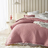 Molly Elegant överkast i puderrosa 170 X 210 cm Överkast mångsidigt som överkast eller soffa Sängfilt för säng och soffa Filtstil Perfekt som överkast Sängar och filtar Besuche den ROOM99-Store Rosa 220X240