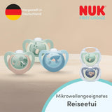 NUK First Choice Nattnappar för bebisar | 6-18 månader | Ortodontiska nappar som lyser i mörkret | Lugnar 99 % av barnen** | Flodhäst/Koala | Paket om 2