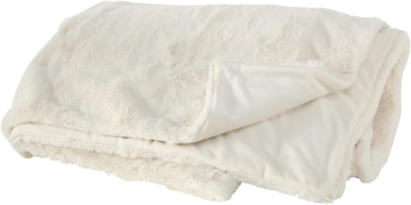 Boltze Storan filt (storlek 150X200 cm, beige färg, bekväm polyesterfilt, perfekt för kalla vinterkvällar, pälslook) 1015378 BOLTZE Sängar och filtar Krämvita