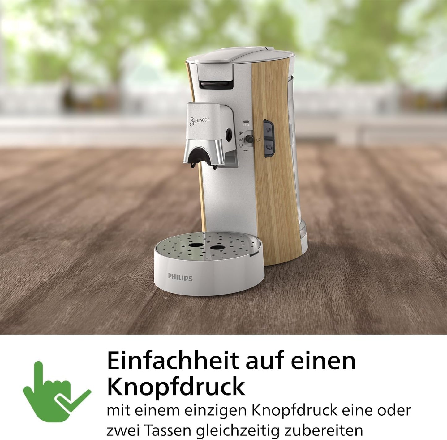 Espressomaskin med PHILIPS Senseo Select-kapslar - Intensity Plus, med Memo-funktion för 3 kaffespecialiteter, Crema Plus, ekologisk produkt, hög kvalitet, silkesvit (CSA240/05)