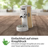 Espressomaskin med PHILIPS Senseo Select-kapslar - Intensity Plus, med Memo-funktion för 3 kaffespecialiteter, Crema Plus, ekologisk produkt, hög kvalitet, silkesvit (CSA240/05)
