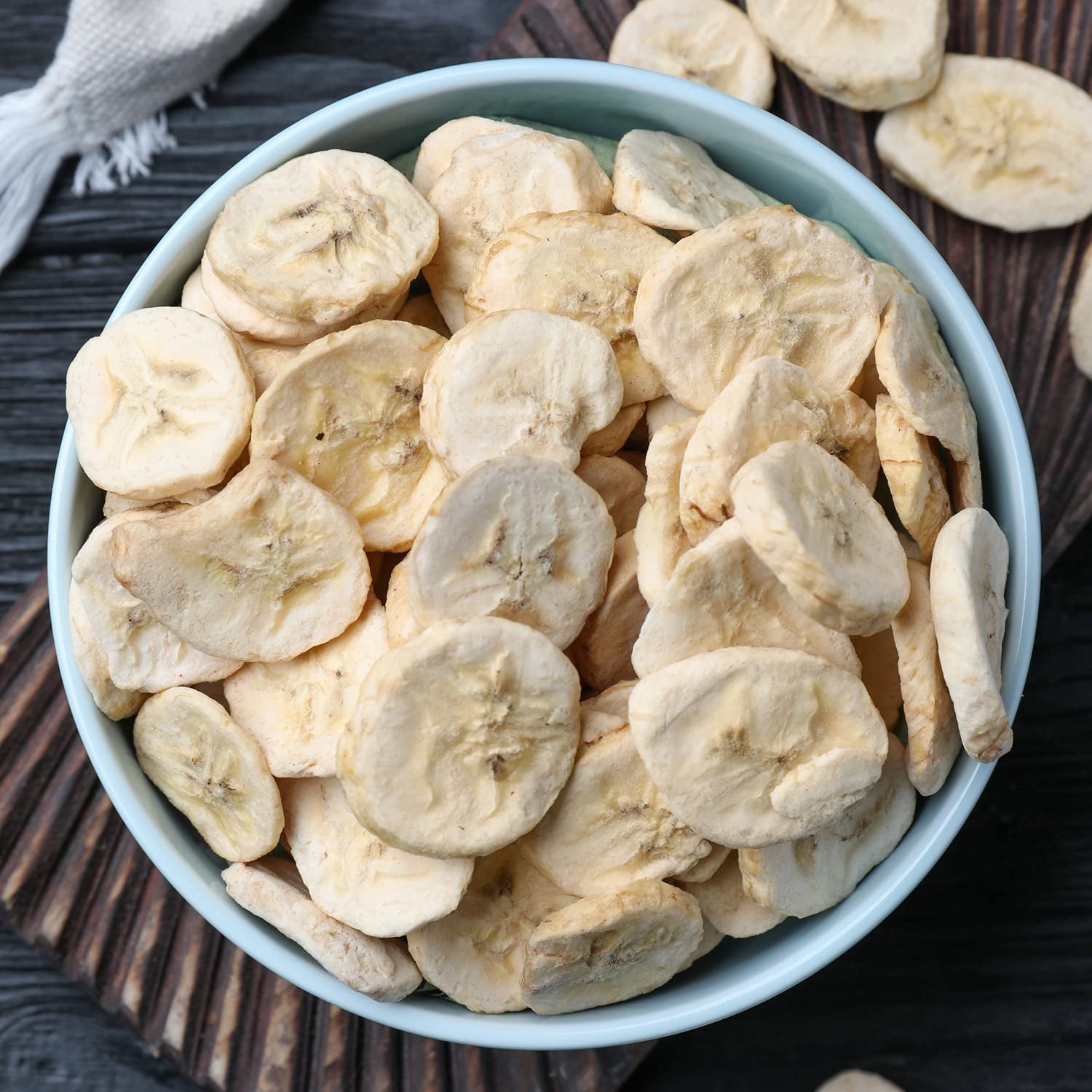 Frystorkade bananskivor 100g - frystorkade bananchips - frystorkad torkad frukt - torkade bananskivor för dekoration, snacks, smoothies och desserter Dehydrerade produkter Naty Shop