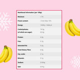 Frystorkade bananskivor 100g - frystorkade bananchips - frystorkad torkad frukt - torkade bananskivor för dekoration, snacks, smoothies och desserter Dehydrerade produkter Naty Shop