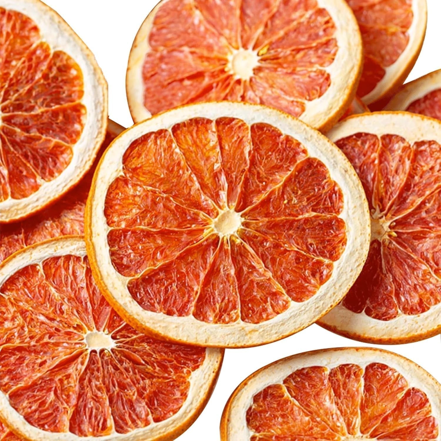 Torkad grapefruktskivor, torkad grapefrukt, vasfyllmedel, juldekorationer, röda grapefruktskivor, torkade fruktskivor för te, utan tillsatt socker (100 g (1 förpackning)) Naty Shop torkade produkter