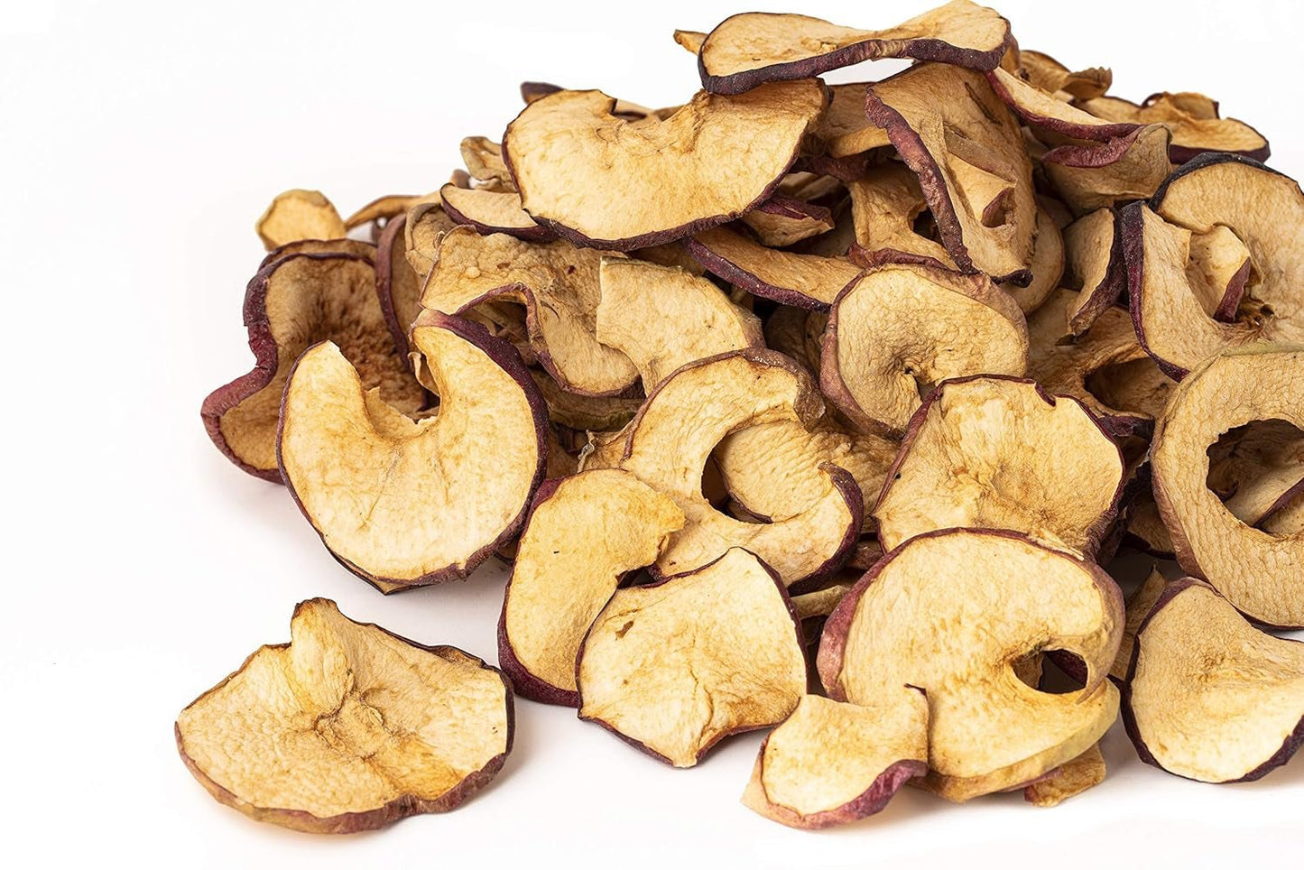 Torkade äppelskivor 250g | 100 % naturlig hel frukt | utan skal | utan frön | utan tillsatser | osavlad | inget tillsatt socker Naty Shop torkade produkter
