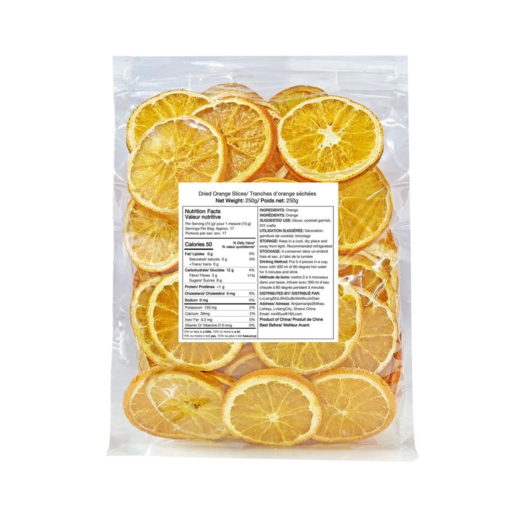 Torkade apelsinskivor, 250g Naturliga apelsinskivor Torkade dekorationer, torkade apelsinskivor till juldekorationer, adventskrans, tvål, fruktskivor Torkade produkter Naty Shop