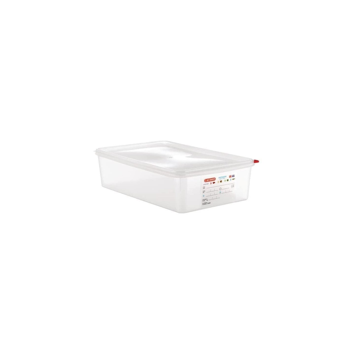GN1/1 matbehållare med lock 13,7L, 100(H) x 530(L) x 325(D) mm Naty Shop-matförvaringslådor 100(H) X 530(B) X 325(D)Mm