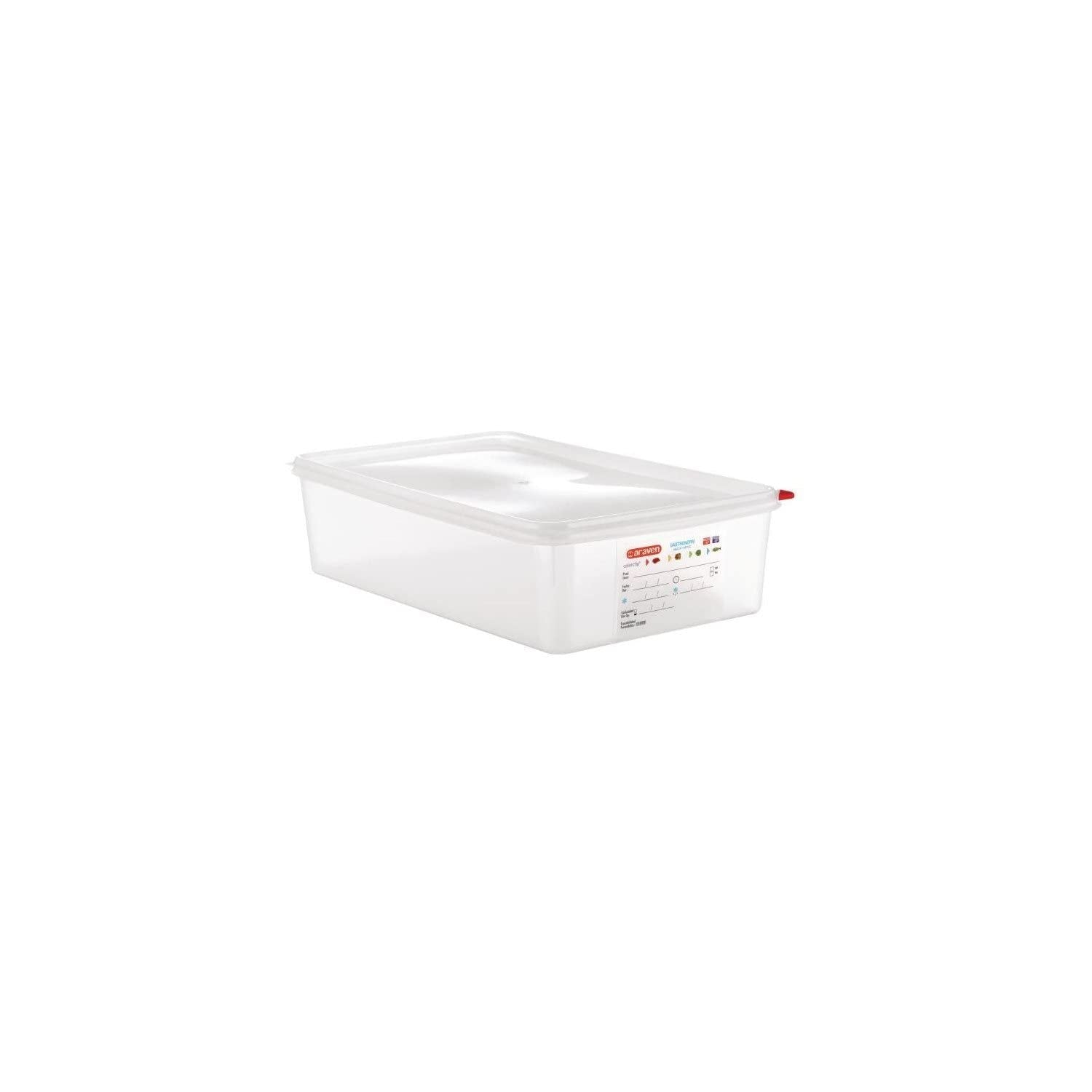 GN1/1 matbehållare med lock 13,7L, 100(H) x 530(L) x 325(D) mm Naty Shop-matförvaringslådor 100(H) X 530(B) X 325(D)Mm