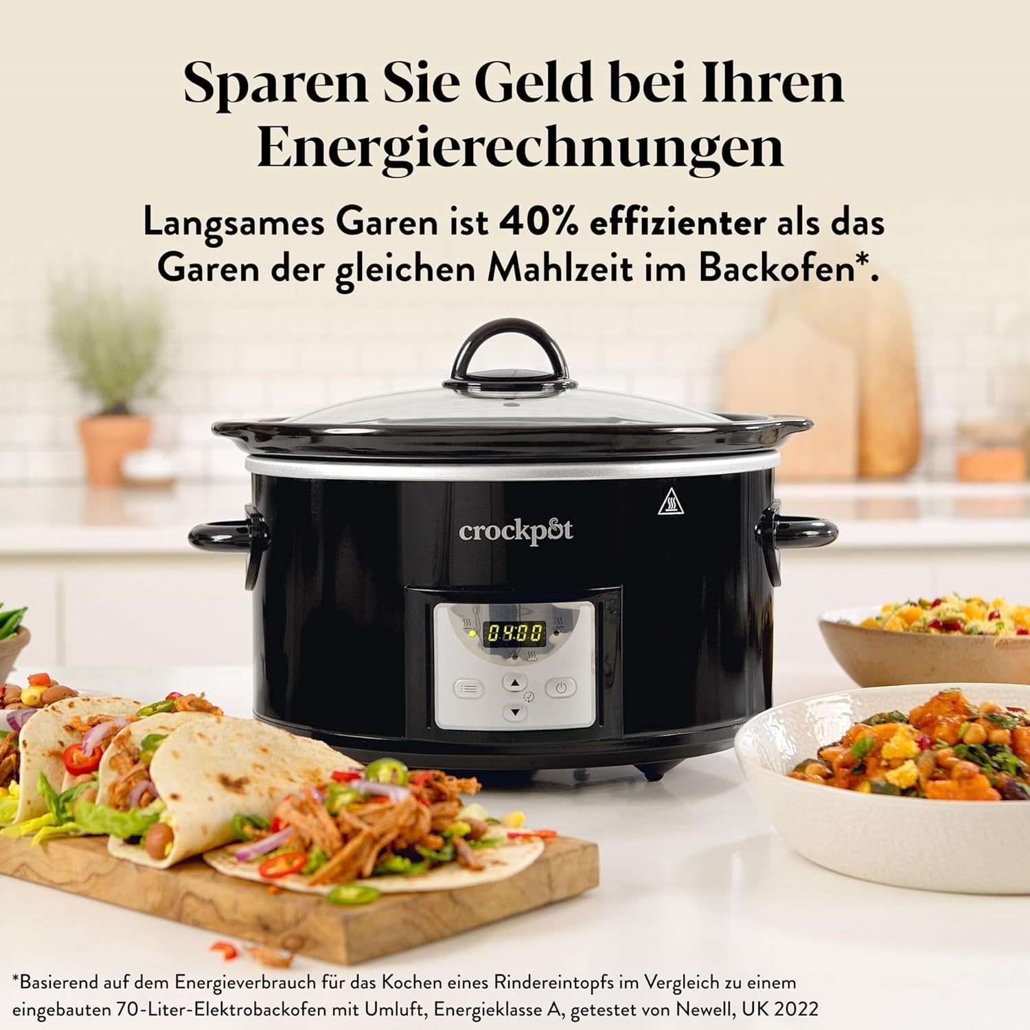 Crockpot digital slow cooker, 3,5 L (3 till 4 personer), CSC113X Slow Cooker Naty Shop