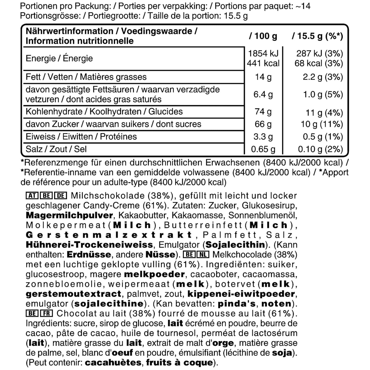 Minibulkchokladpaket, minichokladkakor med nougatkrämkola, 227 g, chokladpresentidé, stort chokladpaket