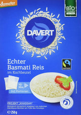 Davert ekologiskt basmatiris i matlagningspåsar, 2 påsar, 250g