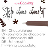 Scrapcooking - Brun chokladpenna - Chokladskrivsocker 25 g - Ätlig dekorativ sockerpenna - Skriva och rita - Märkning av fondant, glasyr, kakor - 6801
