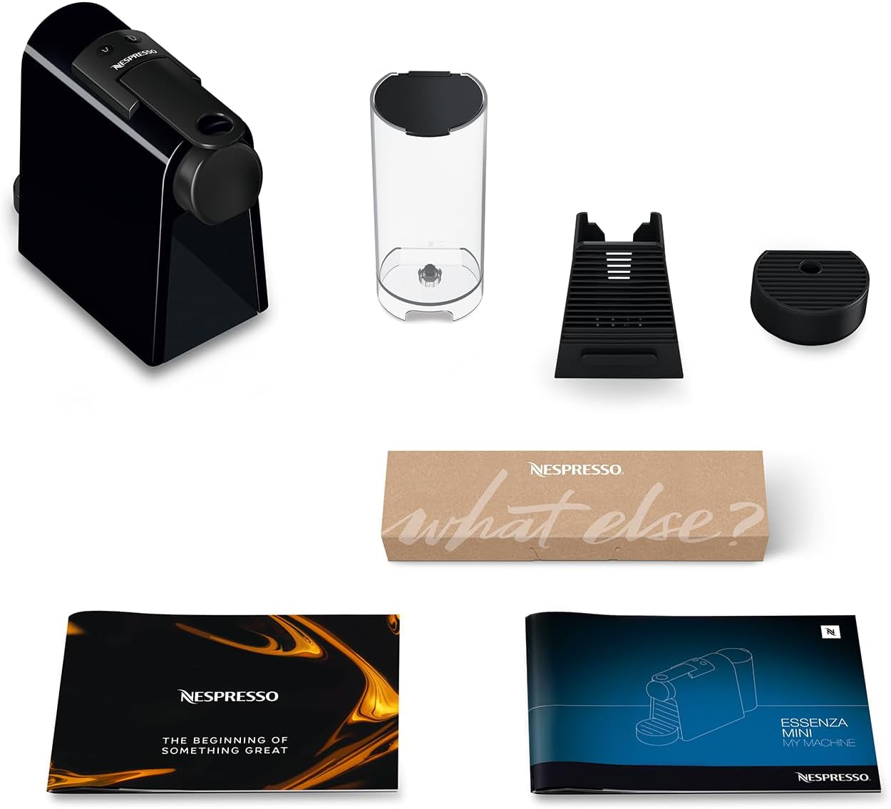 Espressomaskin med Nespresso De'Longhi Essenza Mini-kapslar, svart | Pumptryck 19 bar | Vattentank 0,6 l | För espresso och lungo | Liten espressomaskin – Fantastiska kaffestunder | EN85.B