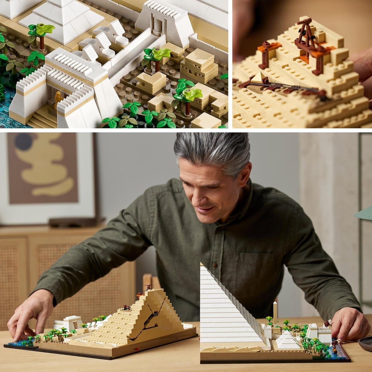 LEGO 21058 Arkitektur The Pyramid of Cheops Byggsats för hantverk som kreativ hobby, presentidé för vuxna, män, kvinnor, mamma, pappa, kreativ aktivitet, samling av berömda landmärken Byggset Besuche den LEGO-Store