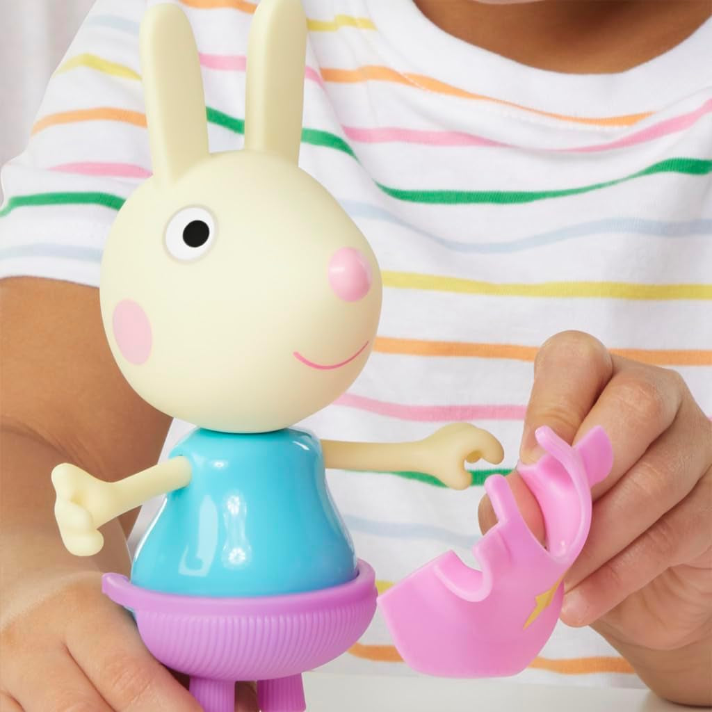 Peppa Pig Luisa Spoon - Rolig klänningsfigur, 15 cm flickdocka med tillbehör och kläder, interaktiv leksaksset för småbarn från 3 år och uppåt