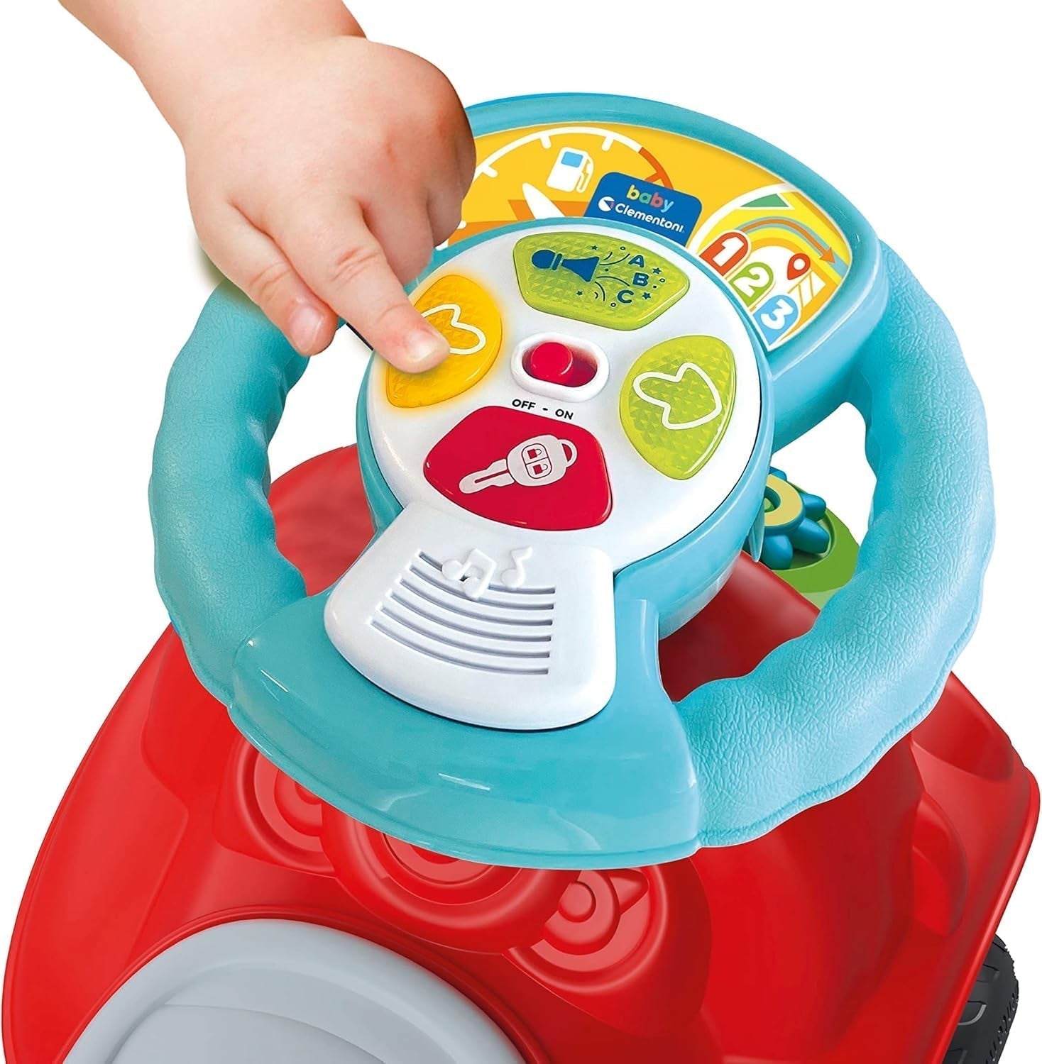 Clementoni - 17747 - Nicolò Go Go 3 i 1 - Åkbil, elektronisk inlärningshögtalare, första steg, ljus och ljud, spel för 1-åringar - Tillverkat i Italien Bebe Toys Naty Shop