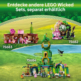 LEGO Wicked Välkommen till Emerald City tornleksak, Glinda och Elphaba minidockor, present till filmfantaster och tjejer och pojkar från 9 år som älskar dockskåp 75684 Byggset Besuche den LEGO-Store
