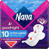 Ultra Goodnight sanitetsbindor med vingar - Flux Very Abondants - 10 våtservetter i individuella påsar