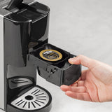 Princess 5 i 1 multikapsel espressomaskin - kompatibel med Nespresso, Dolce Gusto, Lavazza a Modo Mio och ESE-kuddar, 0,8L Kapacitet, 1450W, Silver, Svart