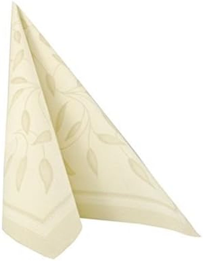 Papstar, 50 servetter "ROYAL Collection" 1/4-faldigt 40 Cm X 40 Cm champagne "New Mediterranean", #11651