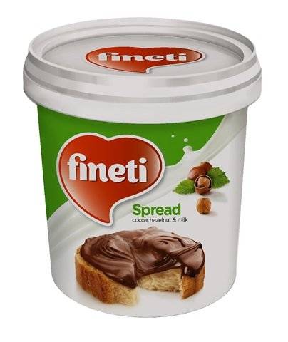 Fineti, grädde med kakao, hasselnötter och mjölk 200g glasyrer och dekoration Naty Shop 1 kilogram