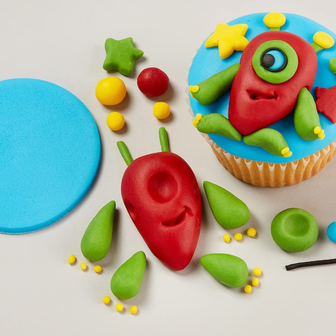 Mörkbrun fondant 250 g - Klar att breda ut, perfekt för glasyr och dekoration av tårtor, cupcakes och kakor - mörkbrun - 250 g Sugar Paste Naty Shop