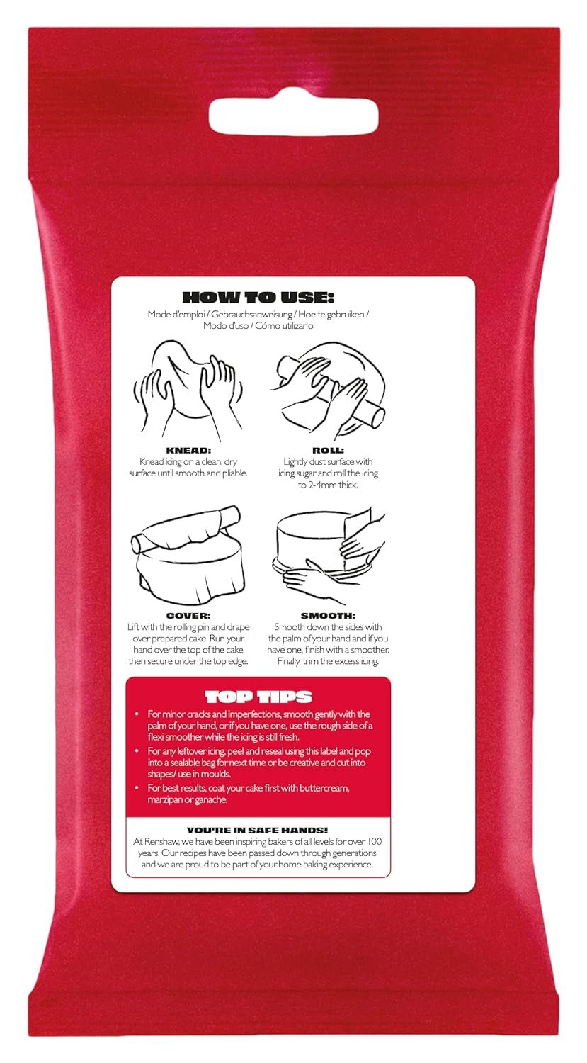 Fondant Poppy Red 250g - Klar att rulla, perfekt för glasyr och dekoration av tårtor, cupcakes och kex - Vallmoröd - 250g Sugarpasta Naty Shop