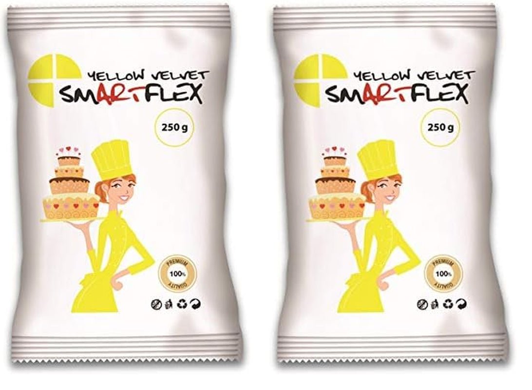 Fondant Yellow Velvet, 250 g Naty Shop sockerpasta 250 G (förpackning om 2)