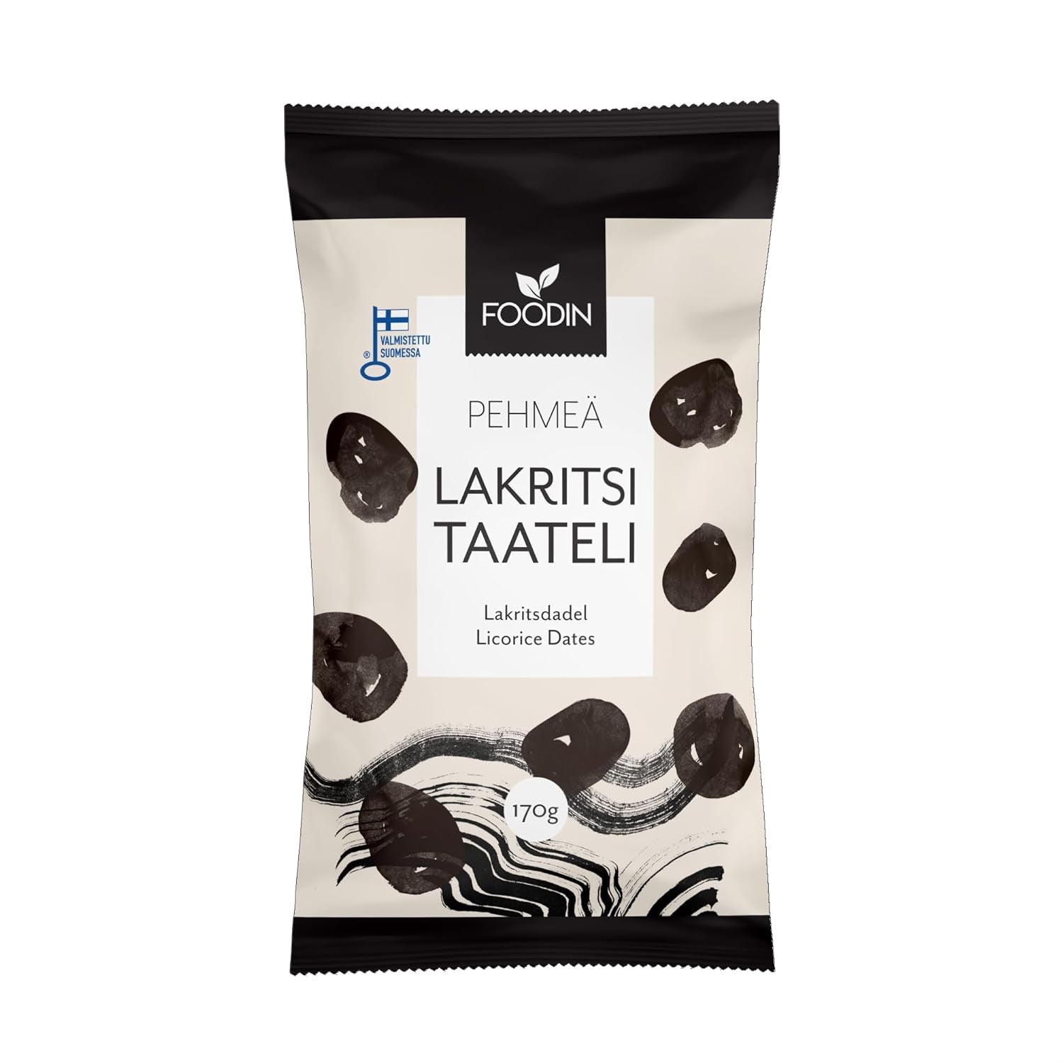 Foodin data Veganska, glutenfria, mjuka, söta och hälsosamma godsaker Torkad frukt med lakritspulver för mellanmål, bakning med mera - Made in Vaajakoski (3x170g) Dehydrerade produkter Naty Shop