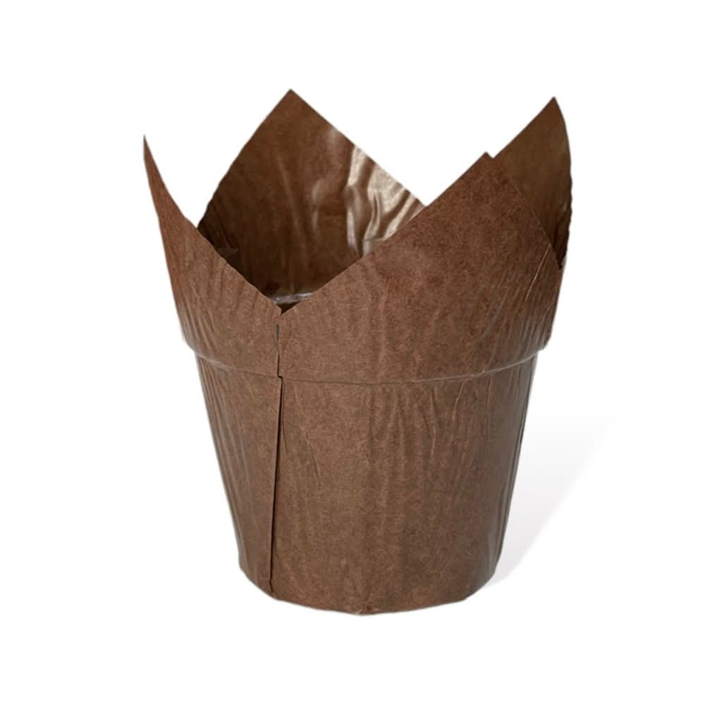 Bruna muffinsformar i form av en tulpan 20 st Nati Shop