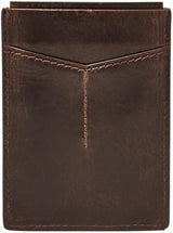 Fossil Herr Derrick Läder RFID-blockerande magnetkortfodral Walletderrick Wallet Herrplånbok Naty Shop