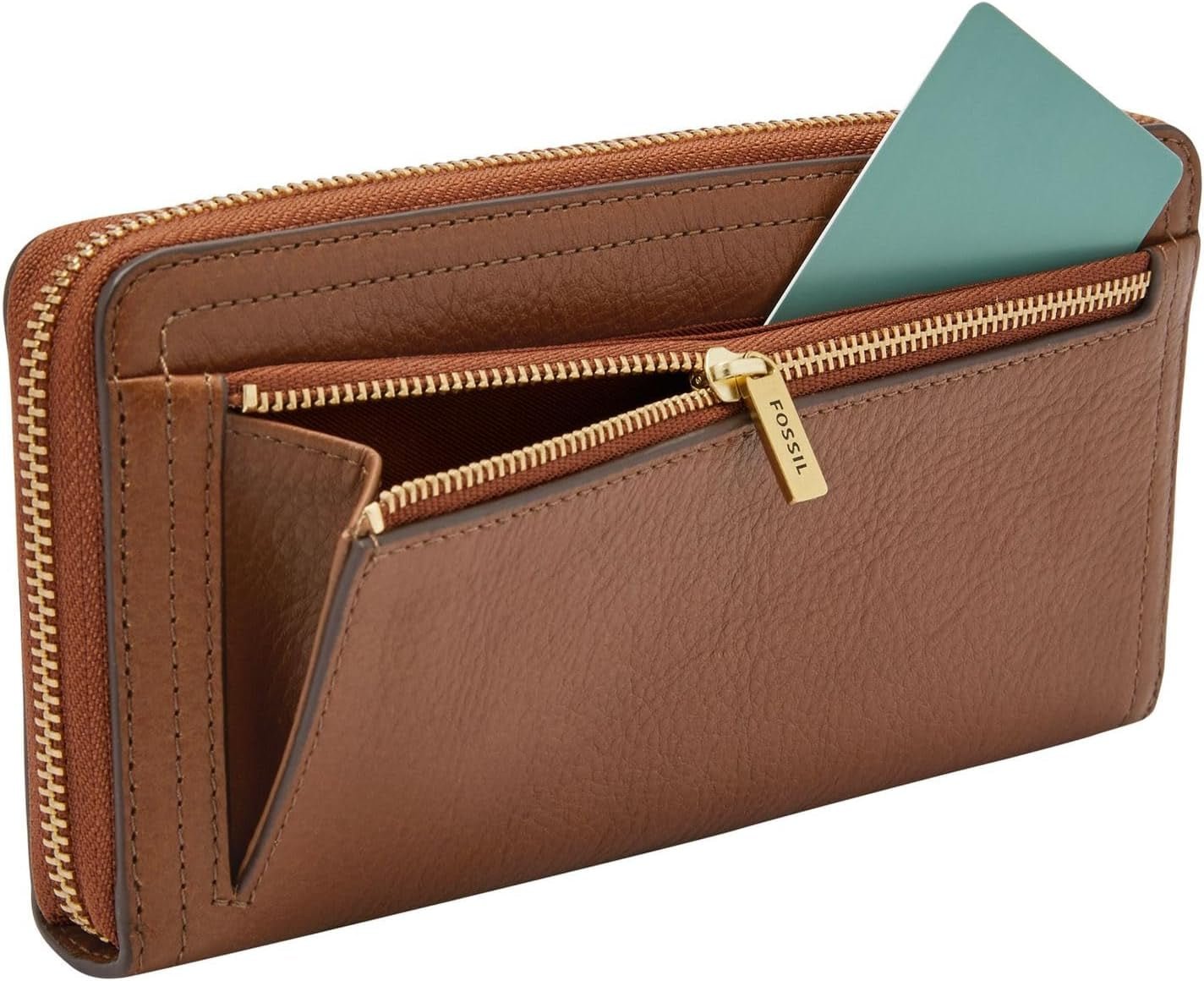 Fossil klocka Logan RFID Zip Around Clutch plånbok 19,7 cm L x 1,9 cm B x 10,2 cm H Damväskor Naty Shop