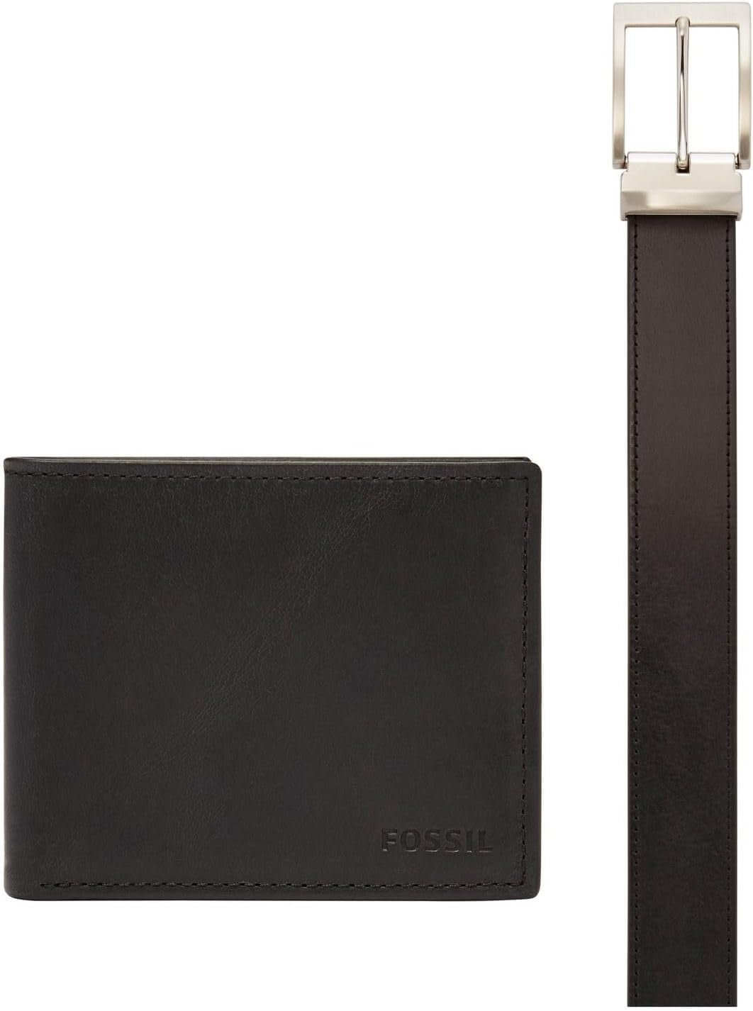 Fossil Mens Derrick Resetillbehör Bi-vikt plånbok, mörkbrun, 11,43 cm L x 1,6 B 9,22 H EU Herrplånbok Naty Shop Svart