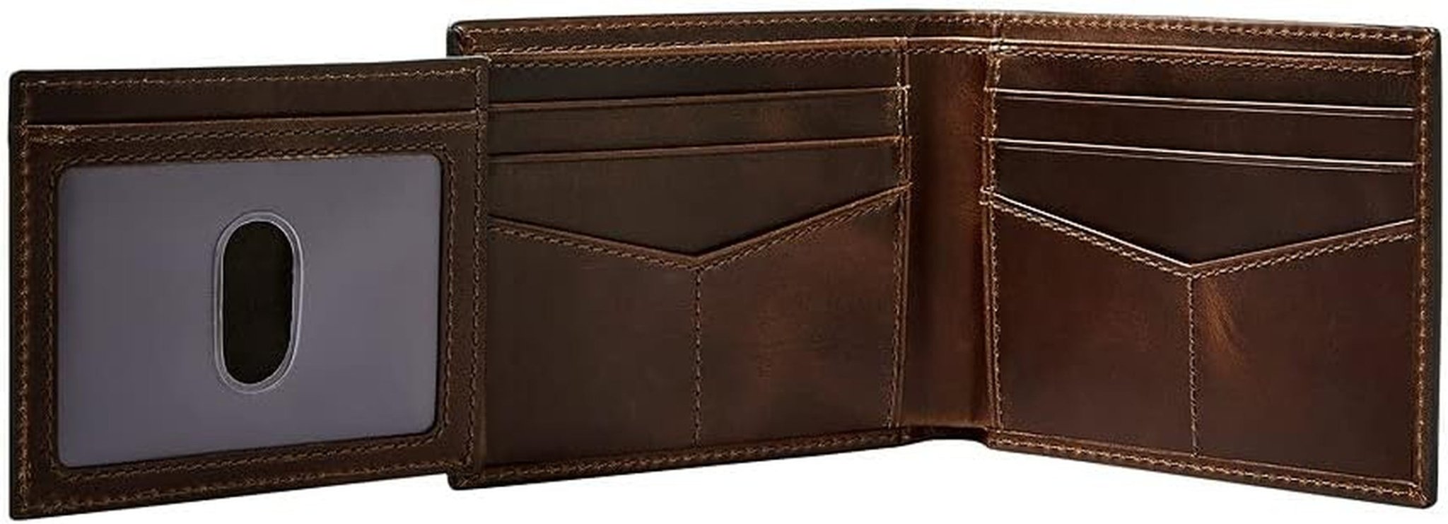Fossil Mens Derrick Resetillbehör Bivikt plånbok, mörkbrun, 11,43 cm L x 1,6 B 9,22 H EU Herrplånbok Naty Shop